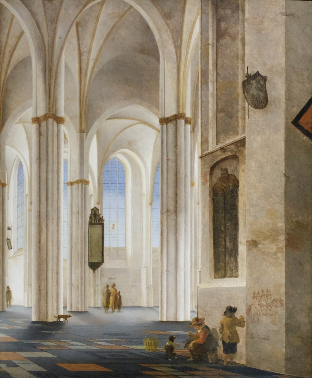 Buurkerkin sisätilat Utrechtpolishissa autorstwa Pieter Jansz Saenredam