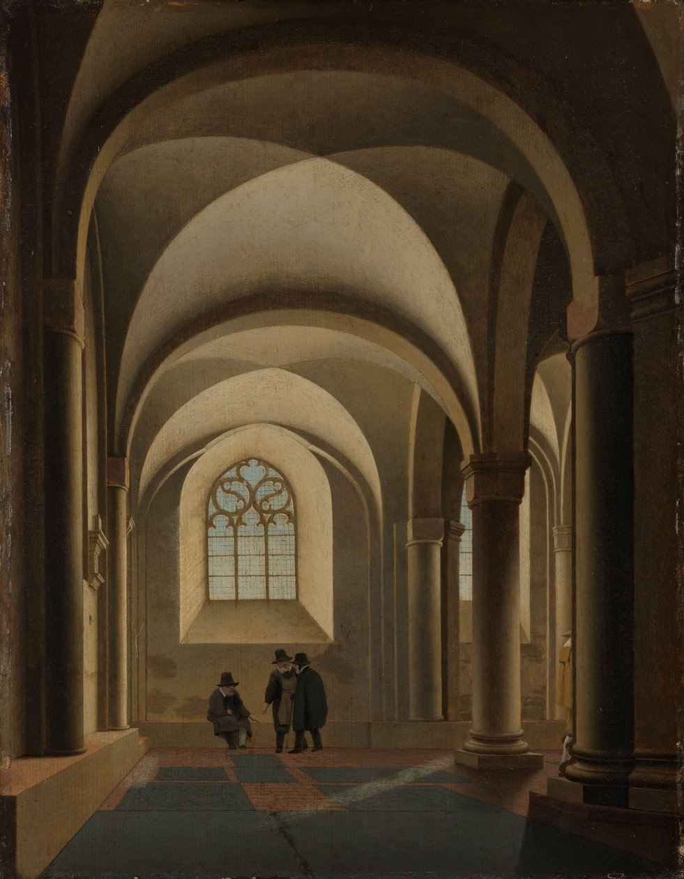 Najbardziej wysunięte na zachód zatoki południowej nawy Mariakerk w Utrechcie autorstwa Pieter Jansz Saenredam