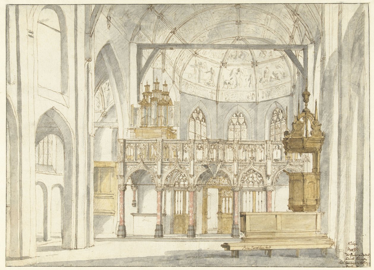 Widok chóru Sint-Petruskerk, 