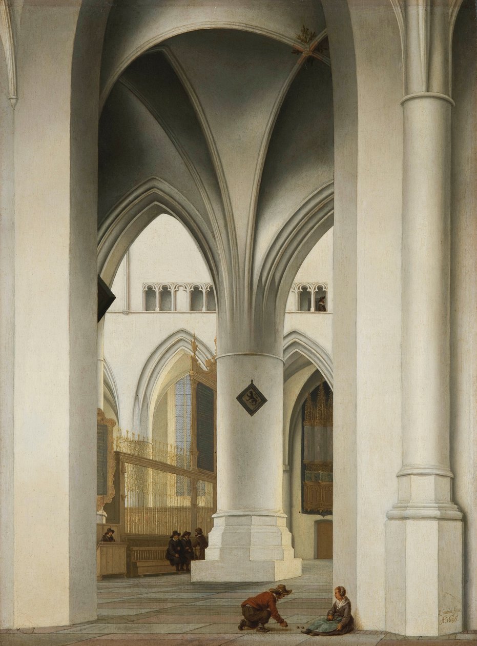 „Widok chóru kościoła św Bawona w Haarlemie w Holandii” (chór kościoła św Bawona w Haarlemie) Obraz Pietera Saenredama (1597-1665) autorstwa Pieter Jansz Saenredam