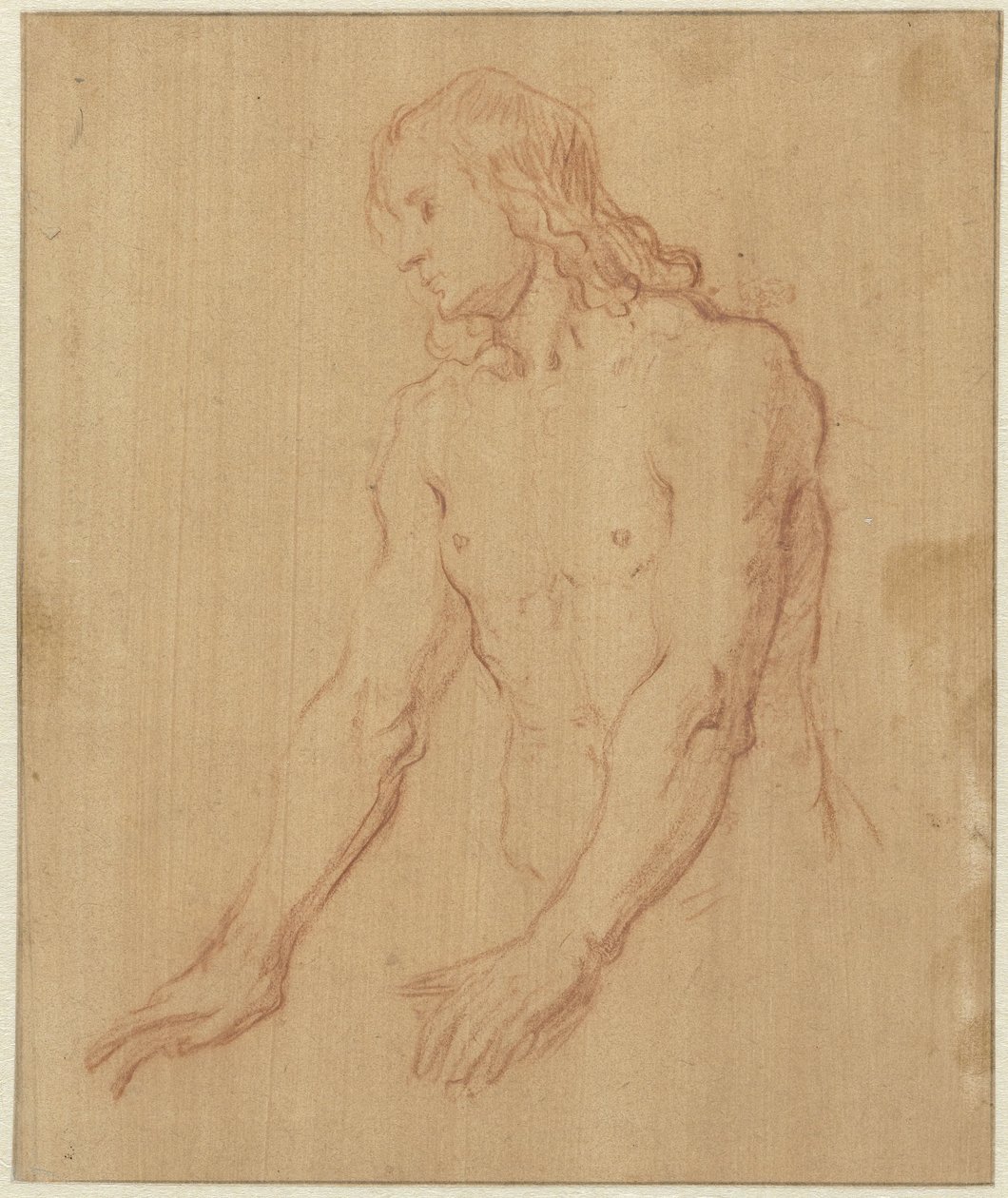Nagi młody mężczyzna, połowa długości autorstwa Pieter Lastman