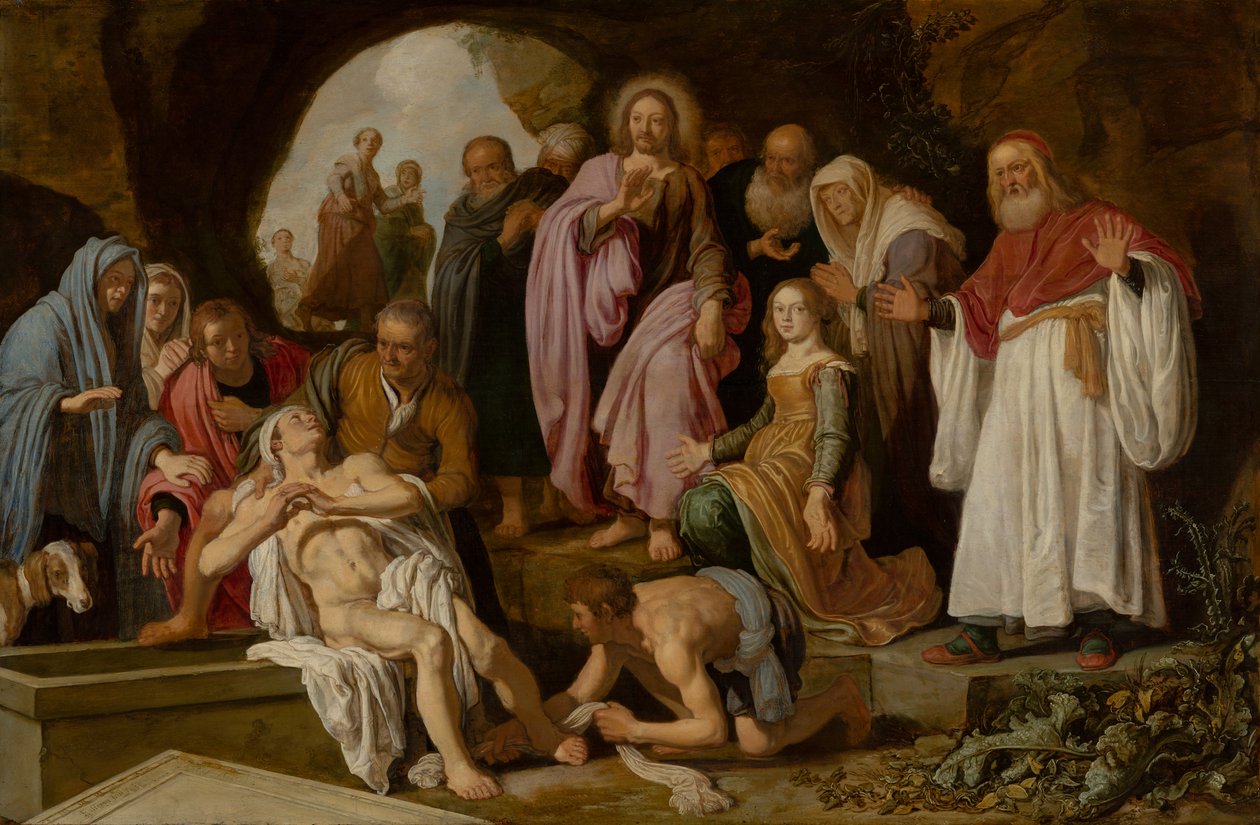 Wskrzeszenie Łazarza autorstwa Pieter Lastman
