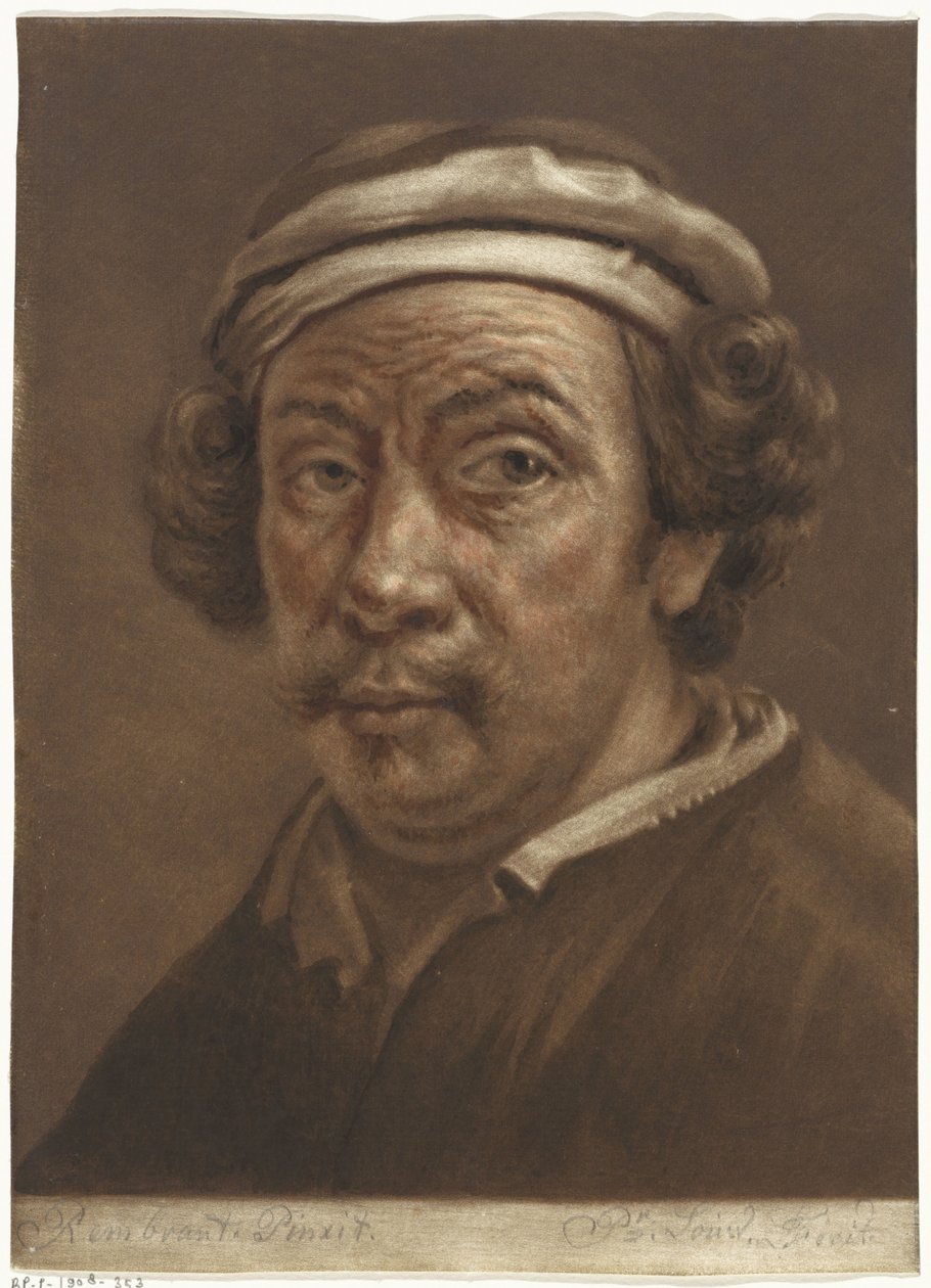 Portret Rembrandta van Rijn autorstwa Pieter Louw