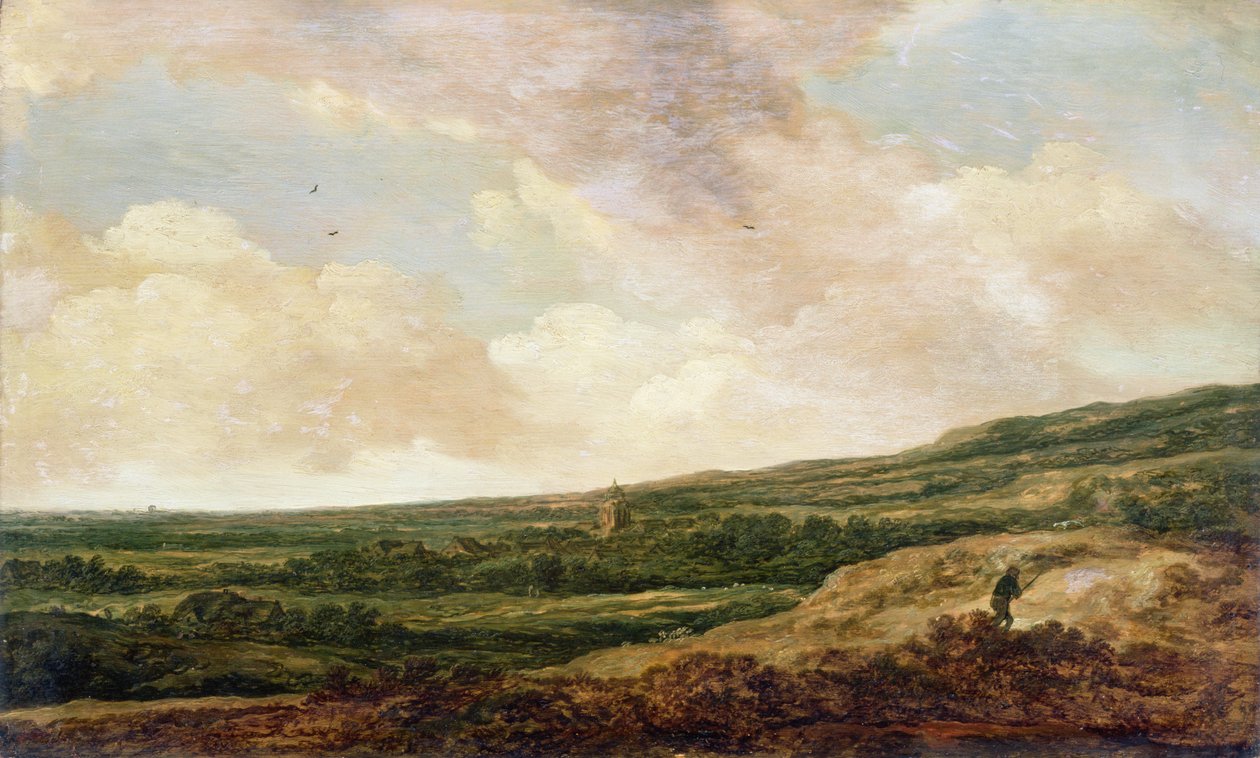 Krajobraz z Łowcą (panel) autorstwa Pieter Molijn