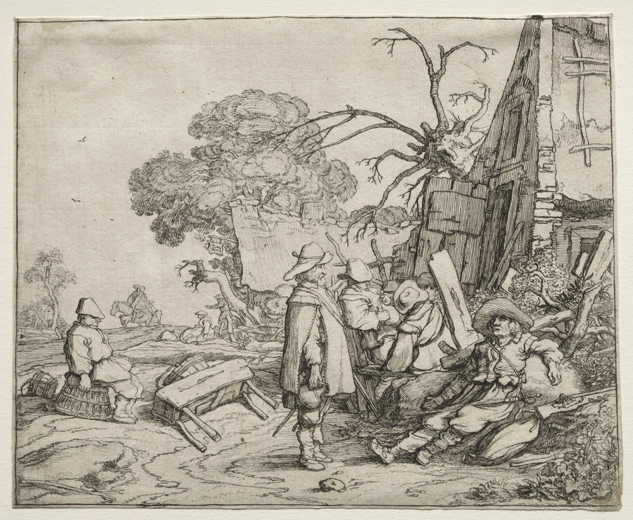 Krajobraz z żołnierzami, 1626. autorstwa Pieter Molyn