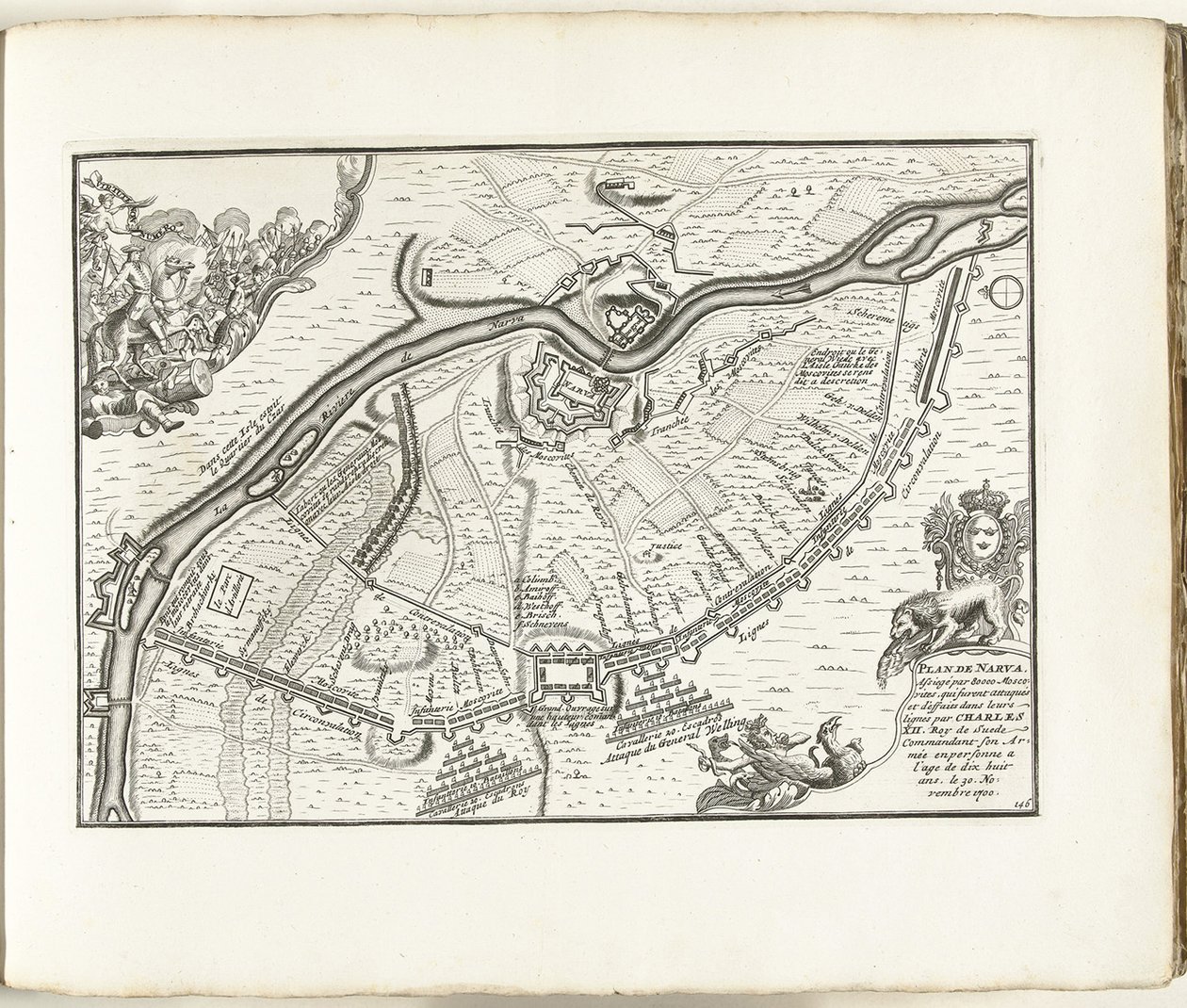 Oblężenie Narwy w 1700, 1702-1703 autorstwa Pieter Mortier