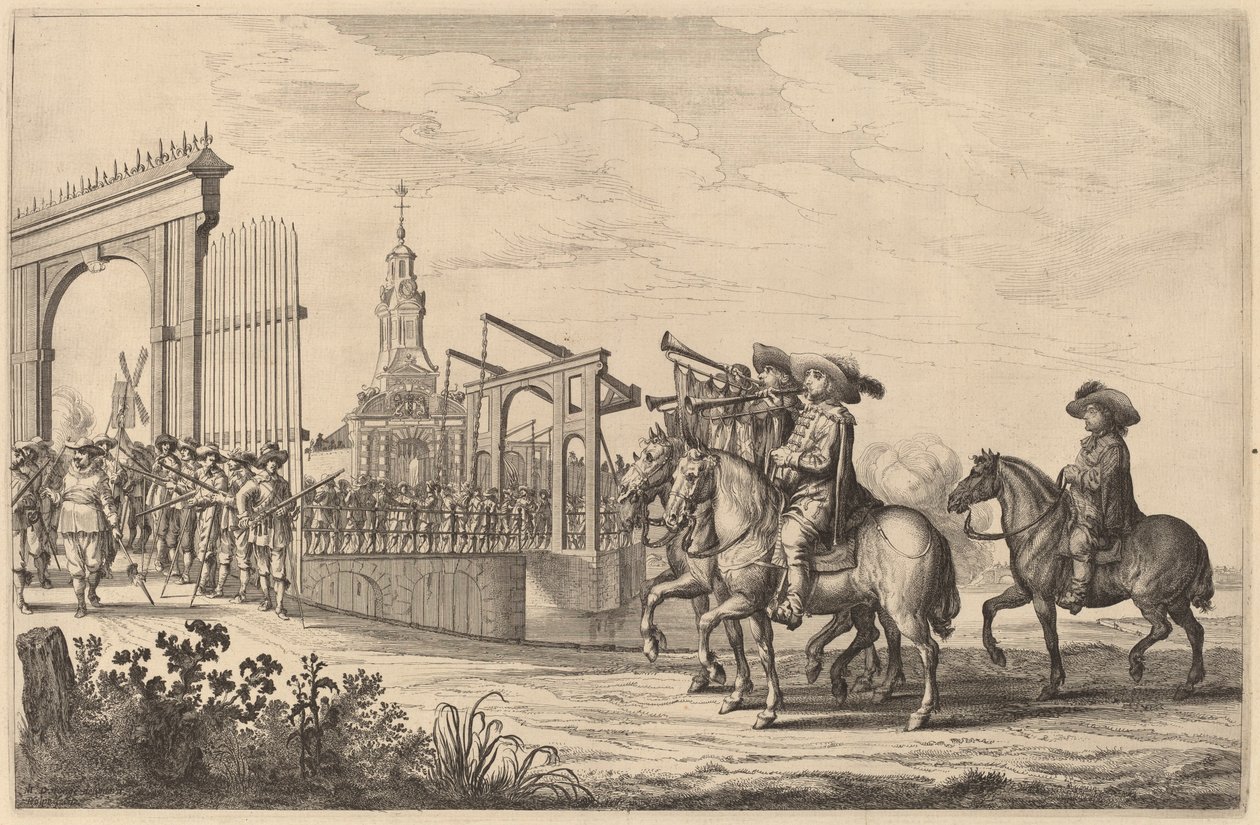 Wjazd Marie de Medici do Amsterdamu [tablica 1 z 6] autorstwa Pieter Nolpe