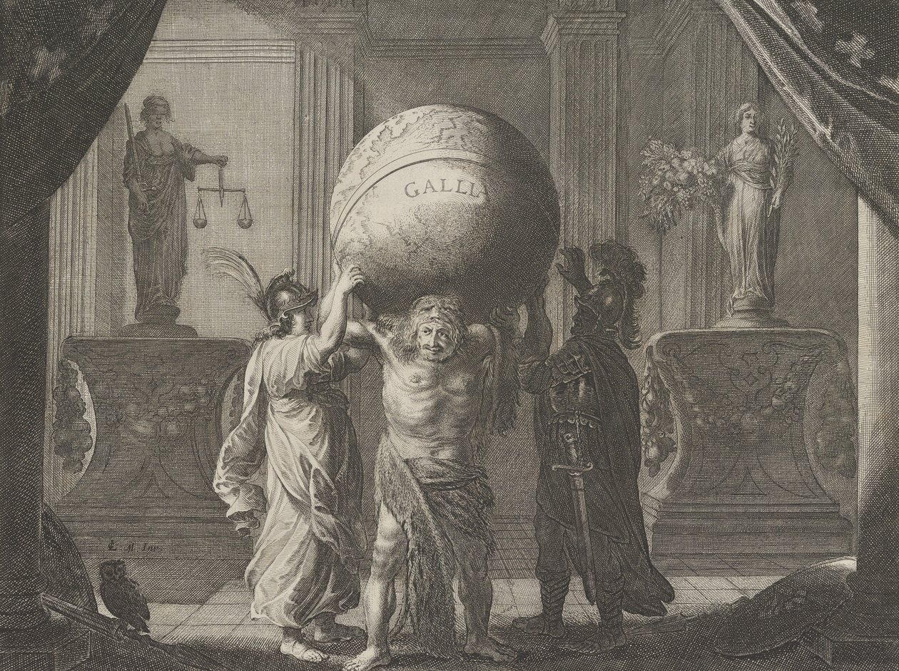 Tablica 13: Alegoria o niezgodzie we Francji, z Caspar Barlaeus, Medicea Hospes, 1638. autorstwa Pieter Nolpe