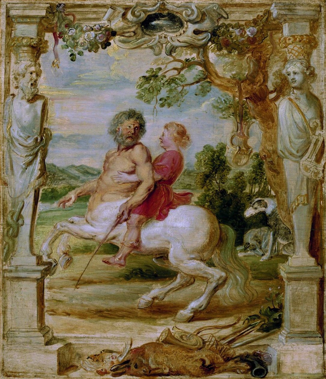 Achilles wykształcony przez centaura Chirona, 1630-1635 autorstwa Peter Paul Rubens