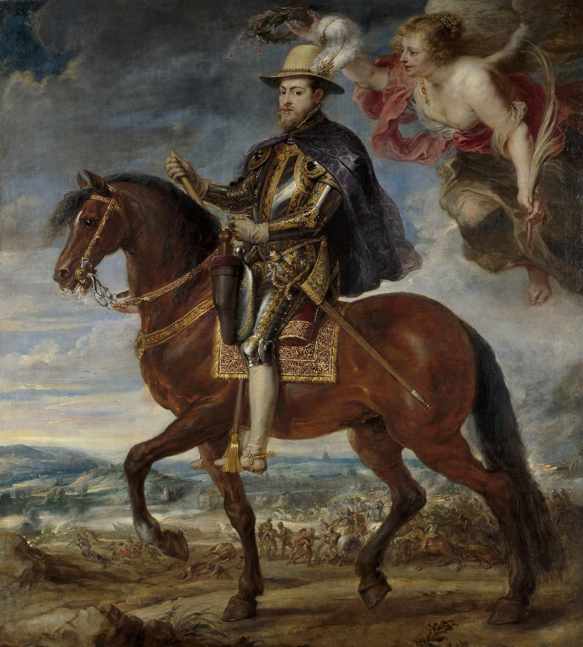 Portret Filipa II 1527-1598 na koniu, 1628 autorstwa Peter Paul Rubens