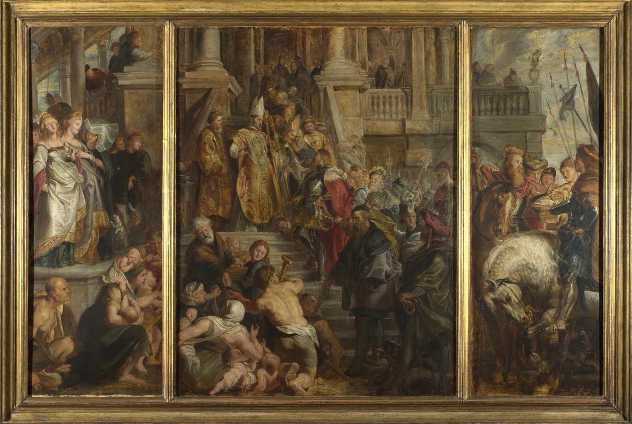 Szkic do Wysokiego Ołtarza, St Bavo, Gandawa, 1612 autorstwa Peter Paul Rubens