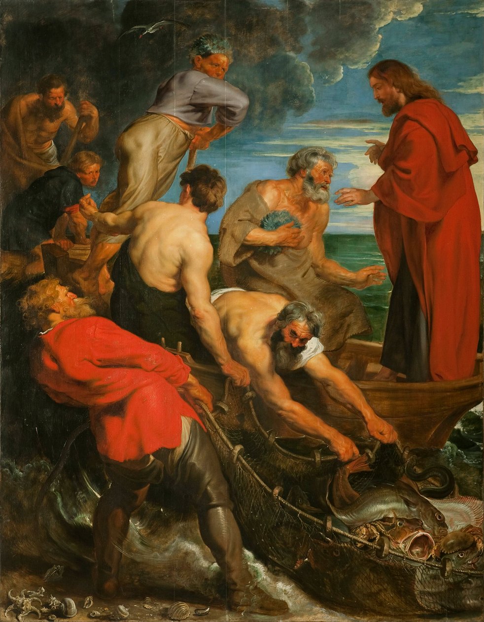 Tryptyk Cudowny Pociąg Ryby, panel środkowy, 1618-1619. autorstwa Pieter Paul Rubens