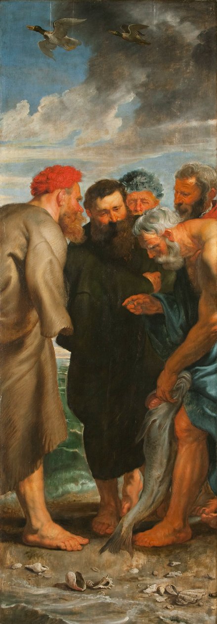 Tryptyk Cudowny Pociąg Ryby, lewy panel, 1618-1619. autorstwa Pieter Paul Rubens