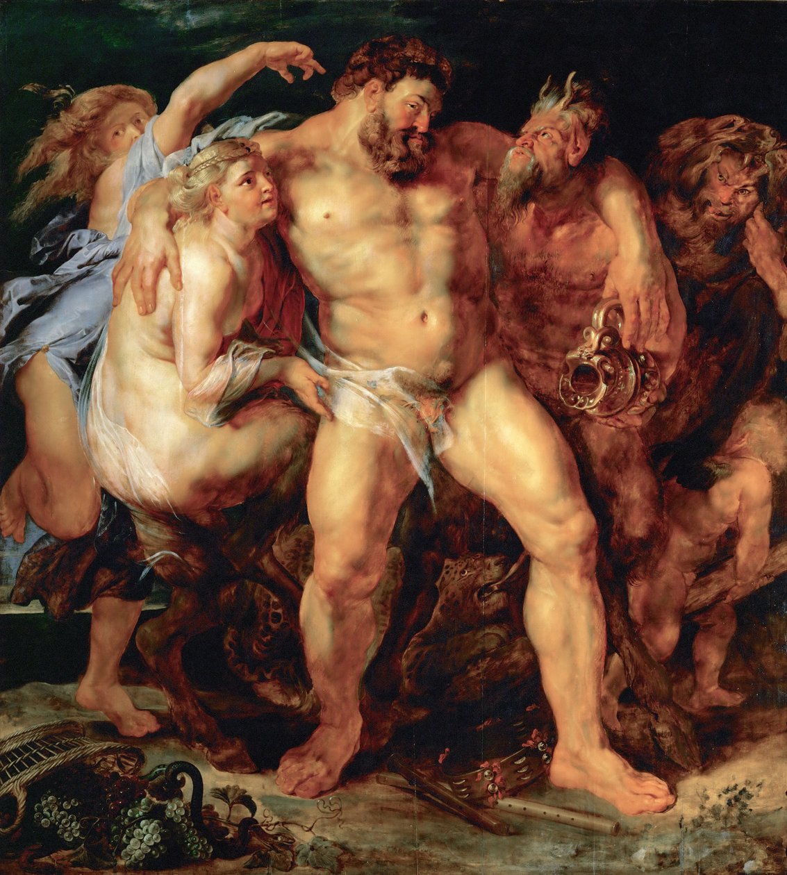 Pijany Herkules, prowadzony przez Nimfę i Satyra, ok. 1614 r. autorstwa Peter Paul Rubens