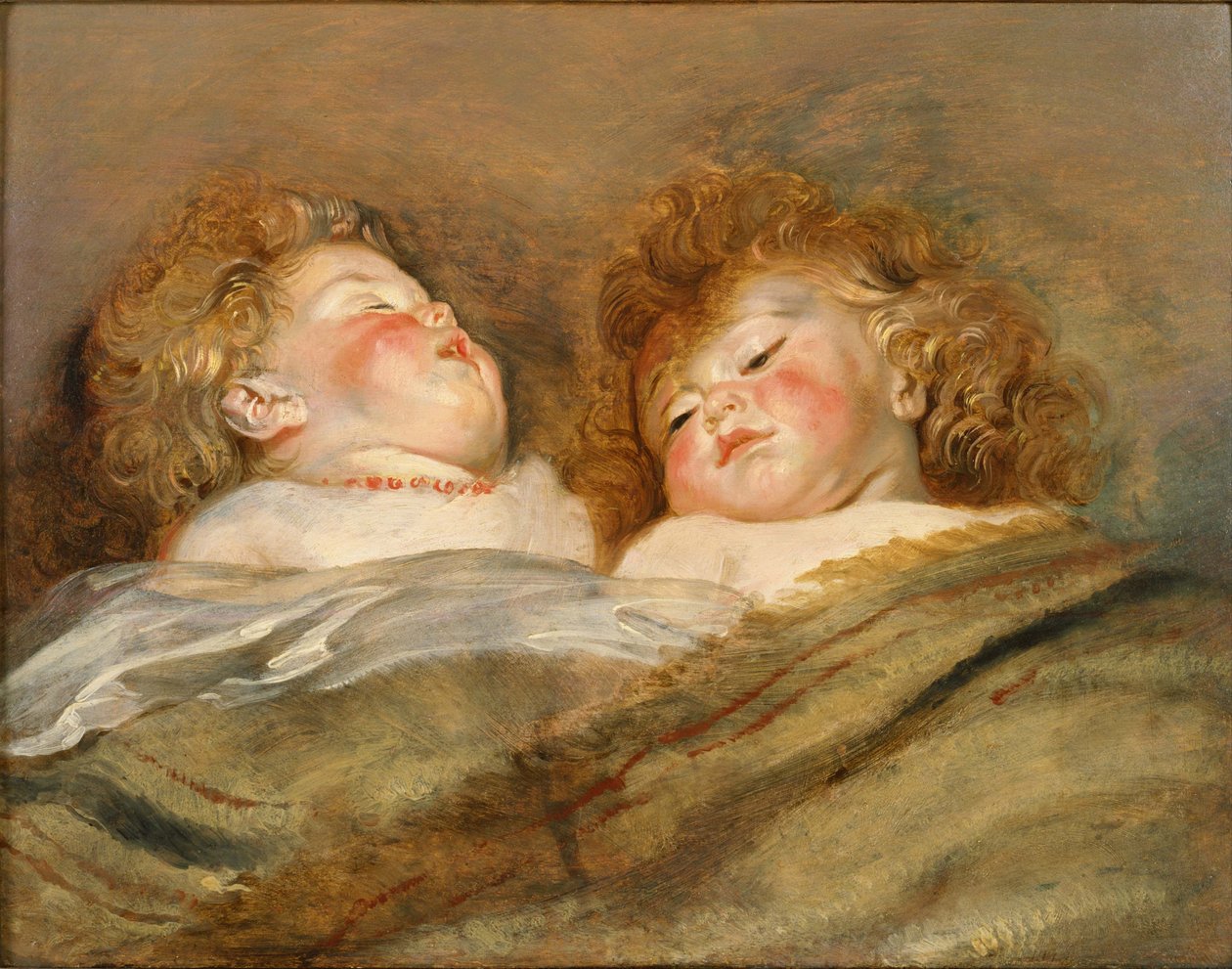 Dwoje śpiących dzieci autorstwa Peter Paul Rubens