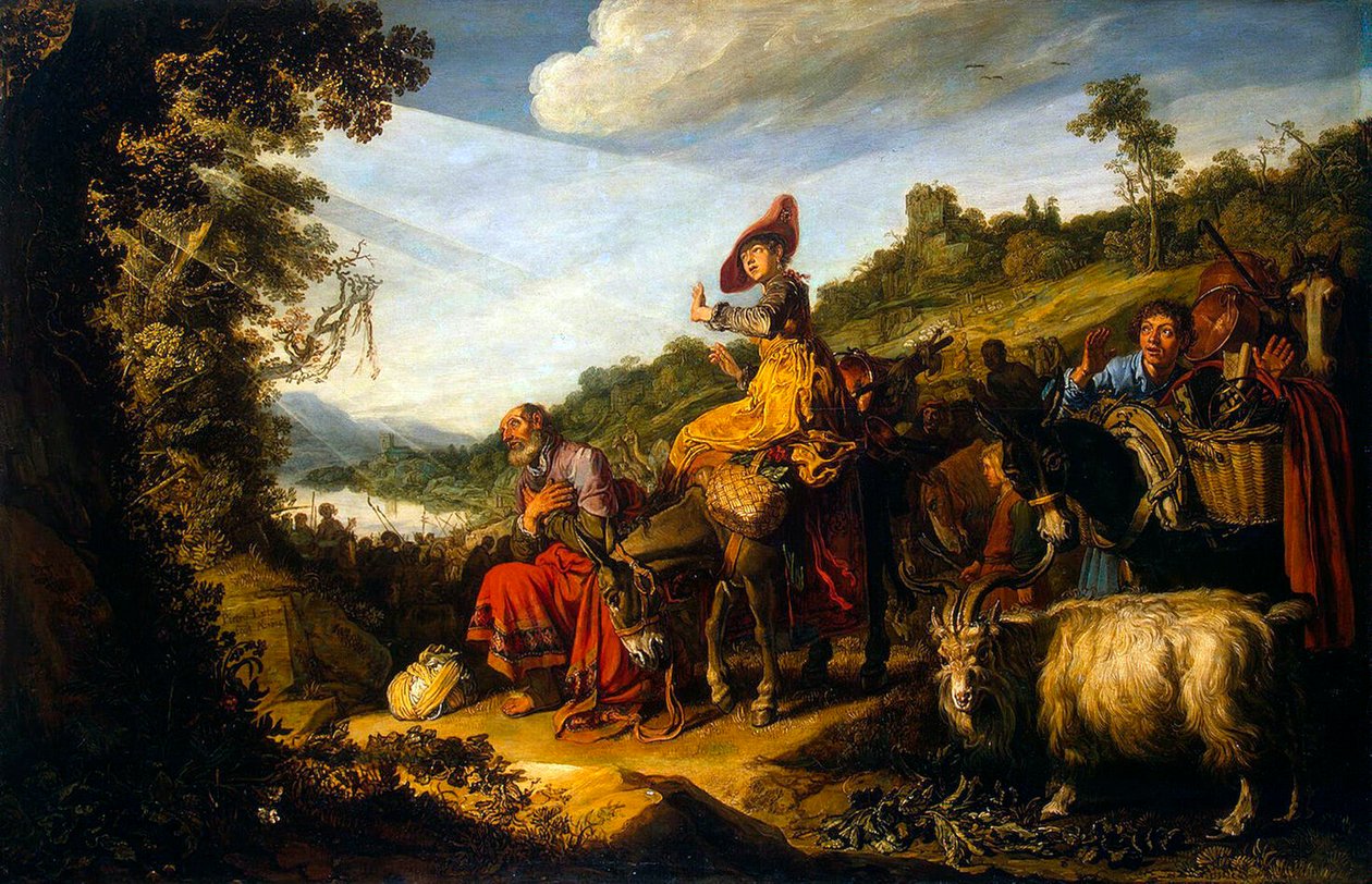 Abraham w drodze do Kanaanu, 1614. autorstwa Pieter Pietersz. Lastman