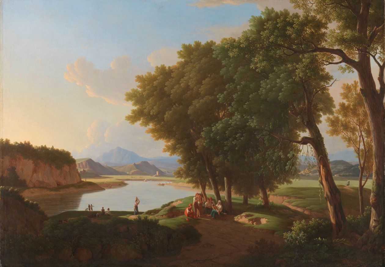 Aqua Cetosa w pobliżu Rzymu autorstwa Pieter Rudolph (1785-1816) Kleijn