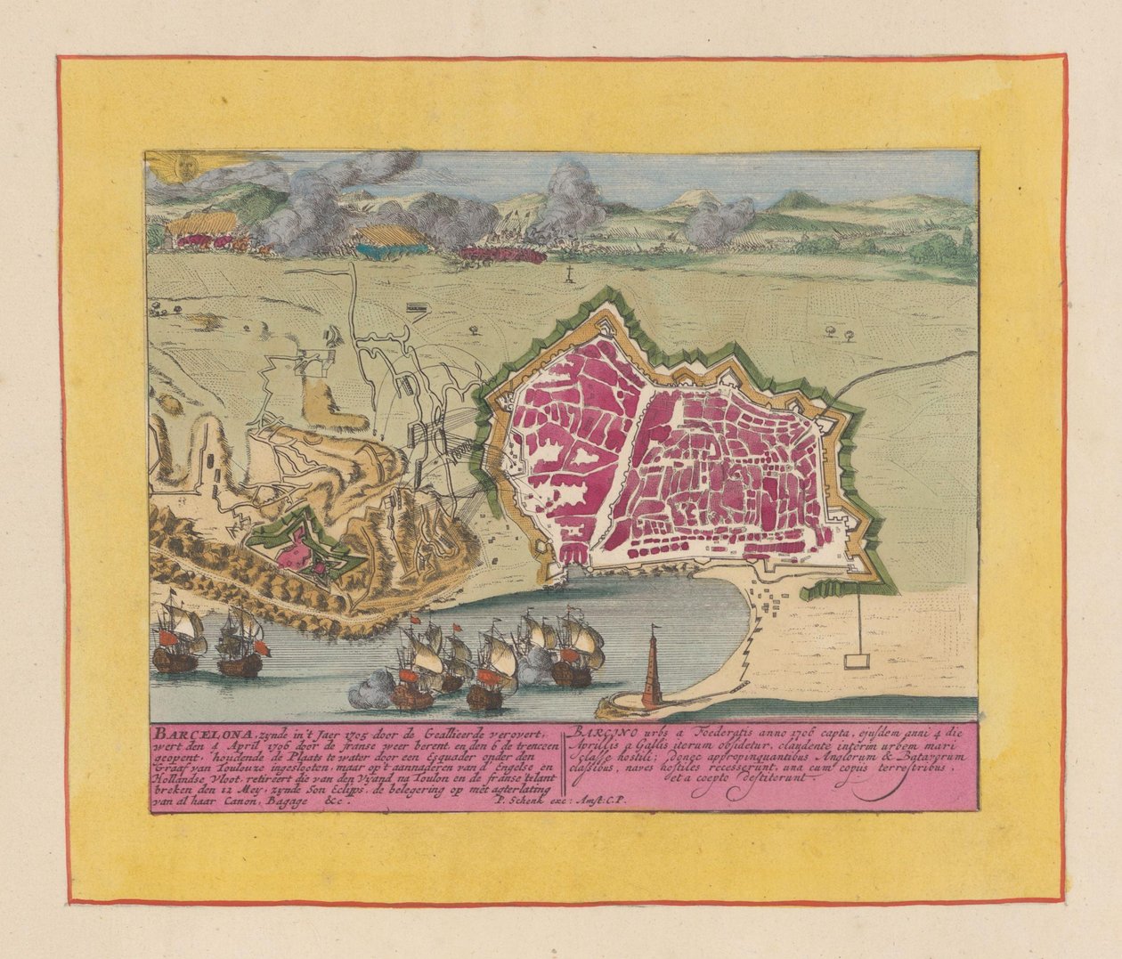 Oblężenie Barcelony, 1706 Barcelona, ​​​​zynde in 