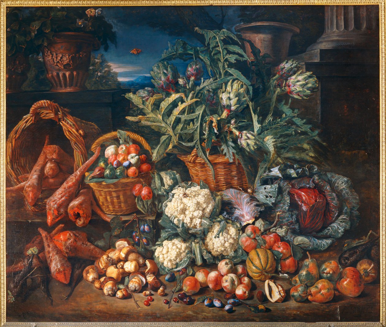Nature morte: legumes et fruits - Martwa natura: Warzywa i owoce ... autorstwa Pieter Snyers