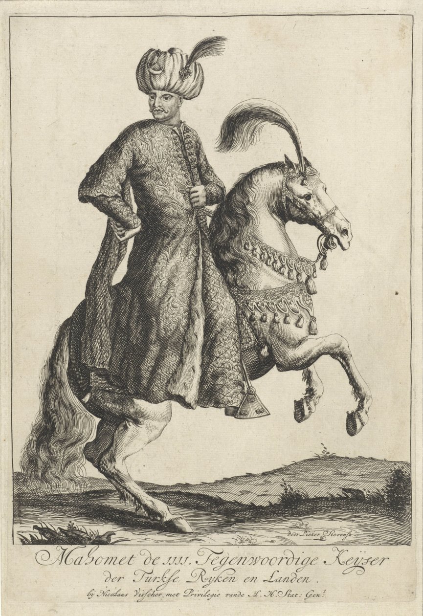 Portret jeździecki Mehmeta IV, sułtana Imperium Osmańskiego autorstwa Pieter Stevens (vermeld in 1689)
