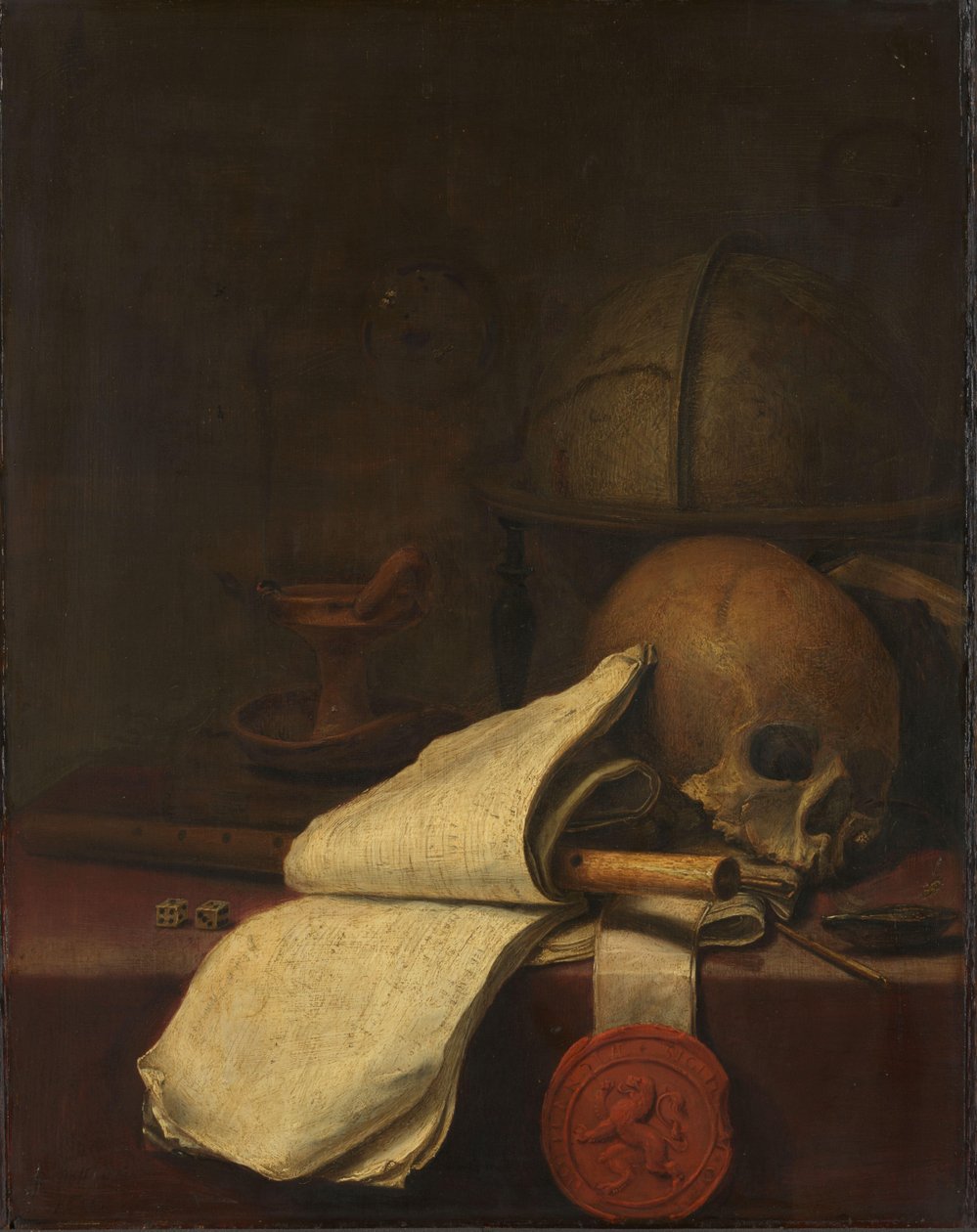Martwa natura Vanitas autorstwa Pieter Symonsz Potter