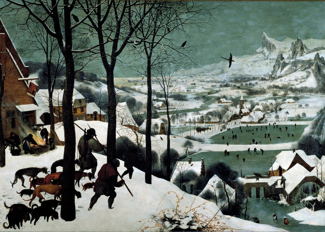 Łowcy w śniegu (zima) autorstwa Pieter The Elder Brueghel