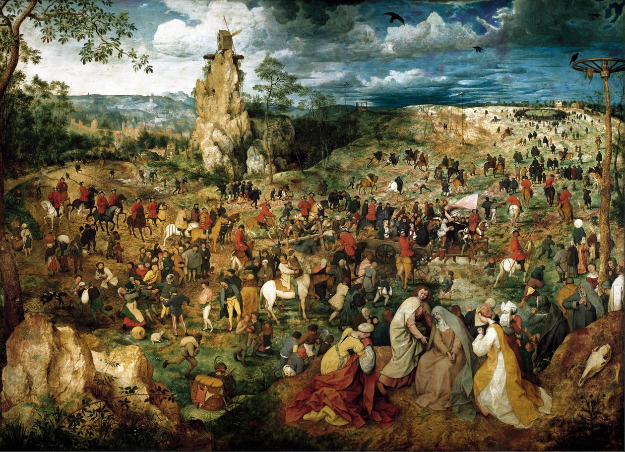 La Montee au Calvary (Droga Krzyża) Obraz Pietera Bruegla Starszego (lub Piet Breugel lub Pieter Bruegel lub Brueghel autorstwa Pieter Bruegel the Elder