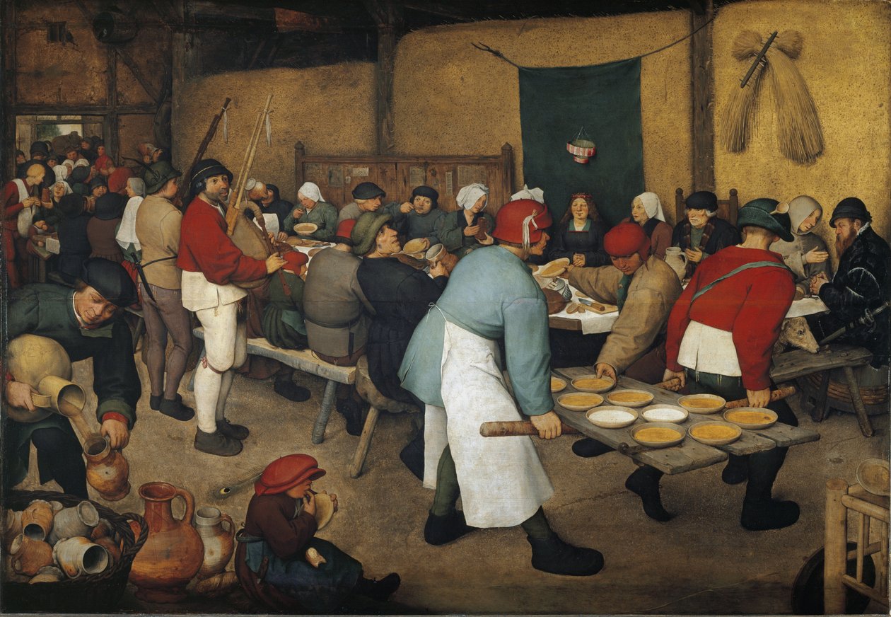 Wesele chłopskie - olej na płótnie autorstwa Pieter Bruegel the Elder
