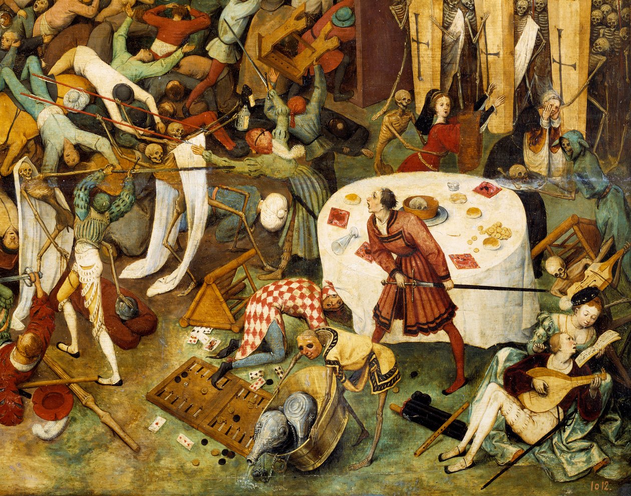 Triumf śmierci Obraz Pietera Bruegla (lub Breugel lub Brueghel lub Breughel) Starszego (1525-1569) XVI-wieczne słońce. 117x162 cm Musee du Prado, Madryt autorstwa Pieter Bruegel the Elder