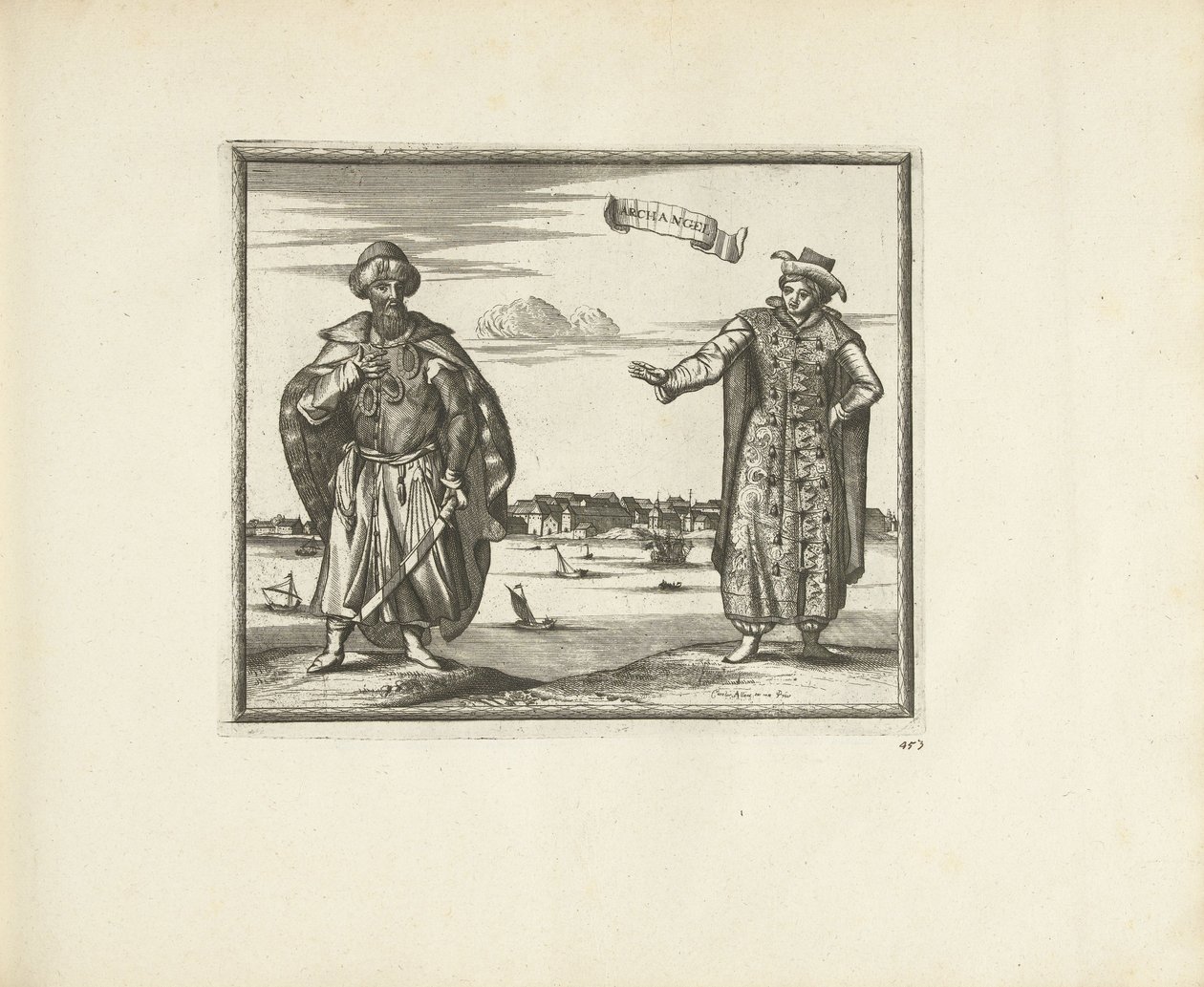 Mieszkańcy Archangielska, 1726 autorstwa Pieter Van der Aa