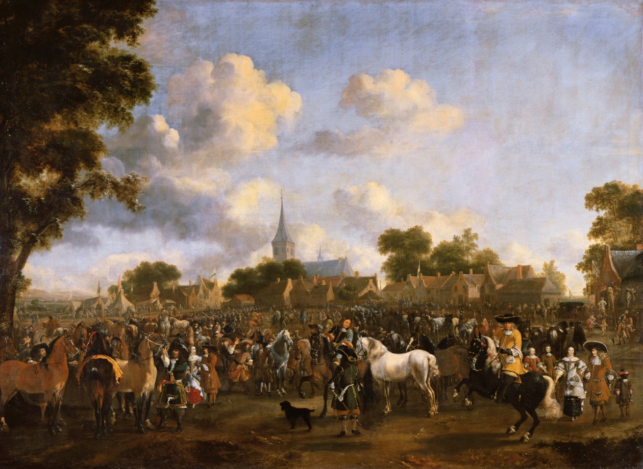 Targi konne w Valkenburgu, 1675 autorstwa Pieter Wouwermans or Wouwerman