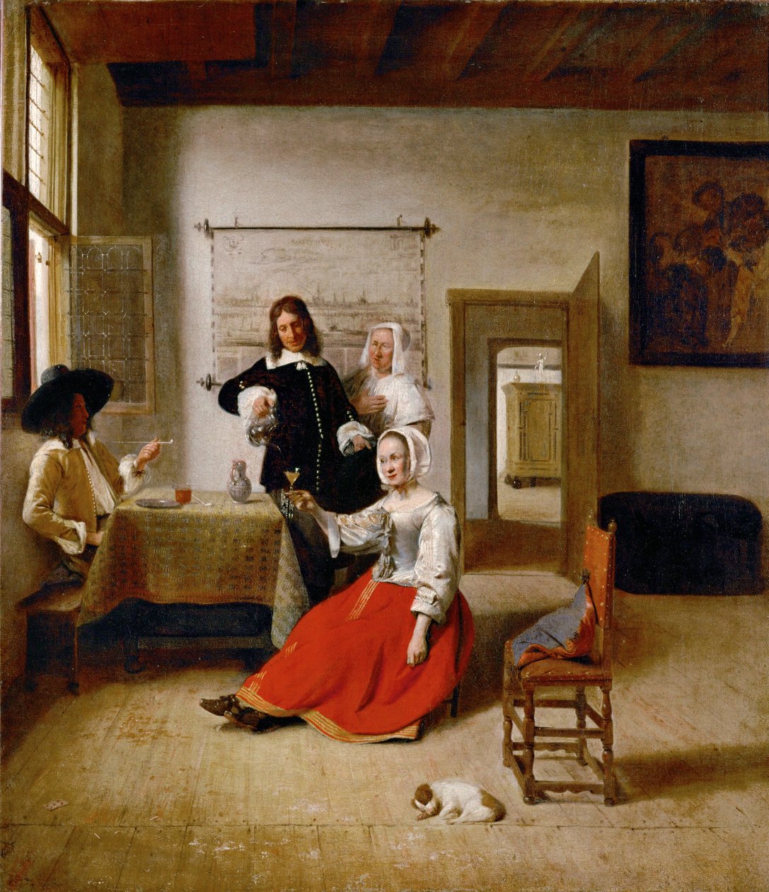 Pijący ... autorstwa Pieter de (after) Hooch