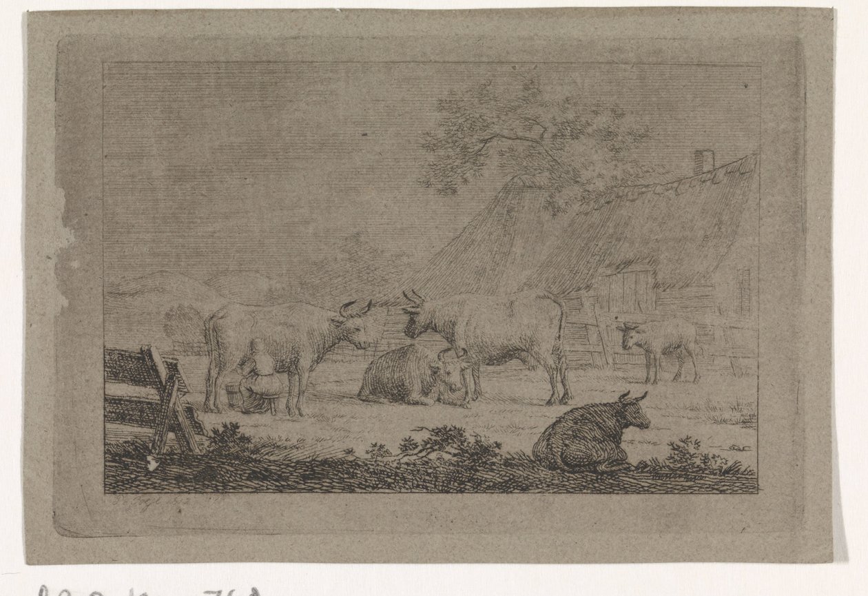Gospodarstwo z krowami autorstwa Pieter de Goeje