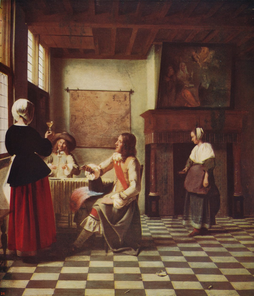 Wnętrze domu holenderskiego, ok. 1658, ok. 1915 autorstwa Pieter de Hooch