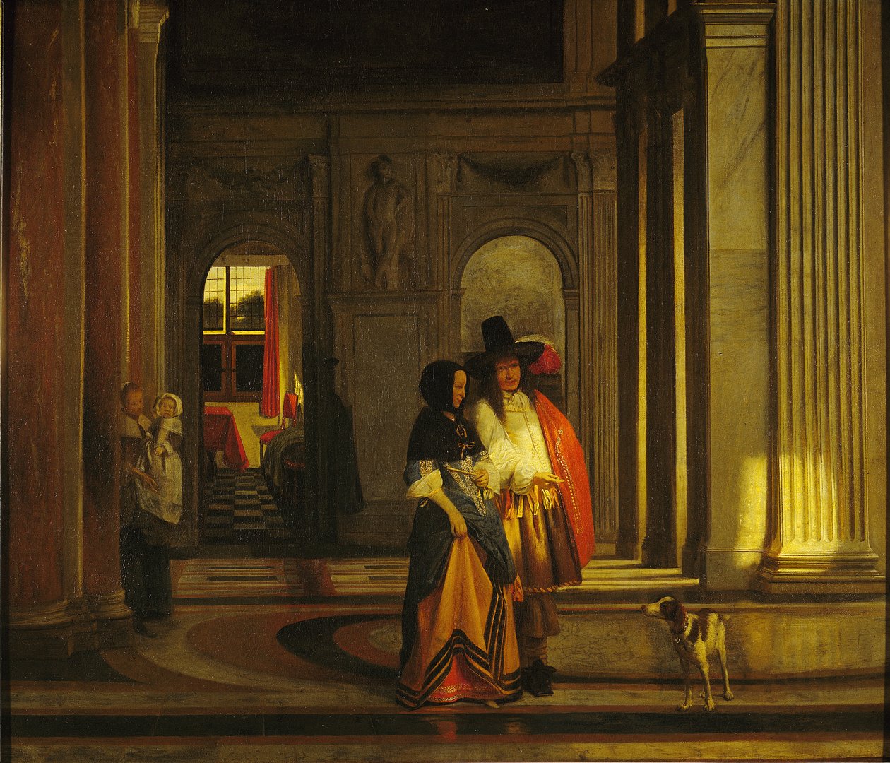 Wychodząc na spacer autorstwa Pieter de Hooch