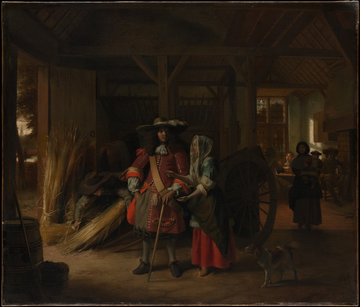 Płacenie gospodyni autorstwa Pieter de Hooch