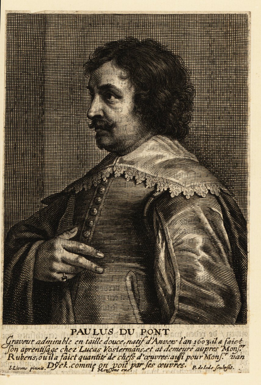 Portret Paulusa Poncjusza, flamandzkiego rytownika i malarza autorstwa Pieter de II Jode