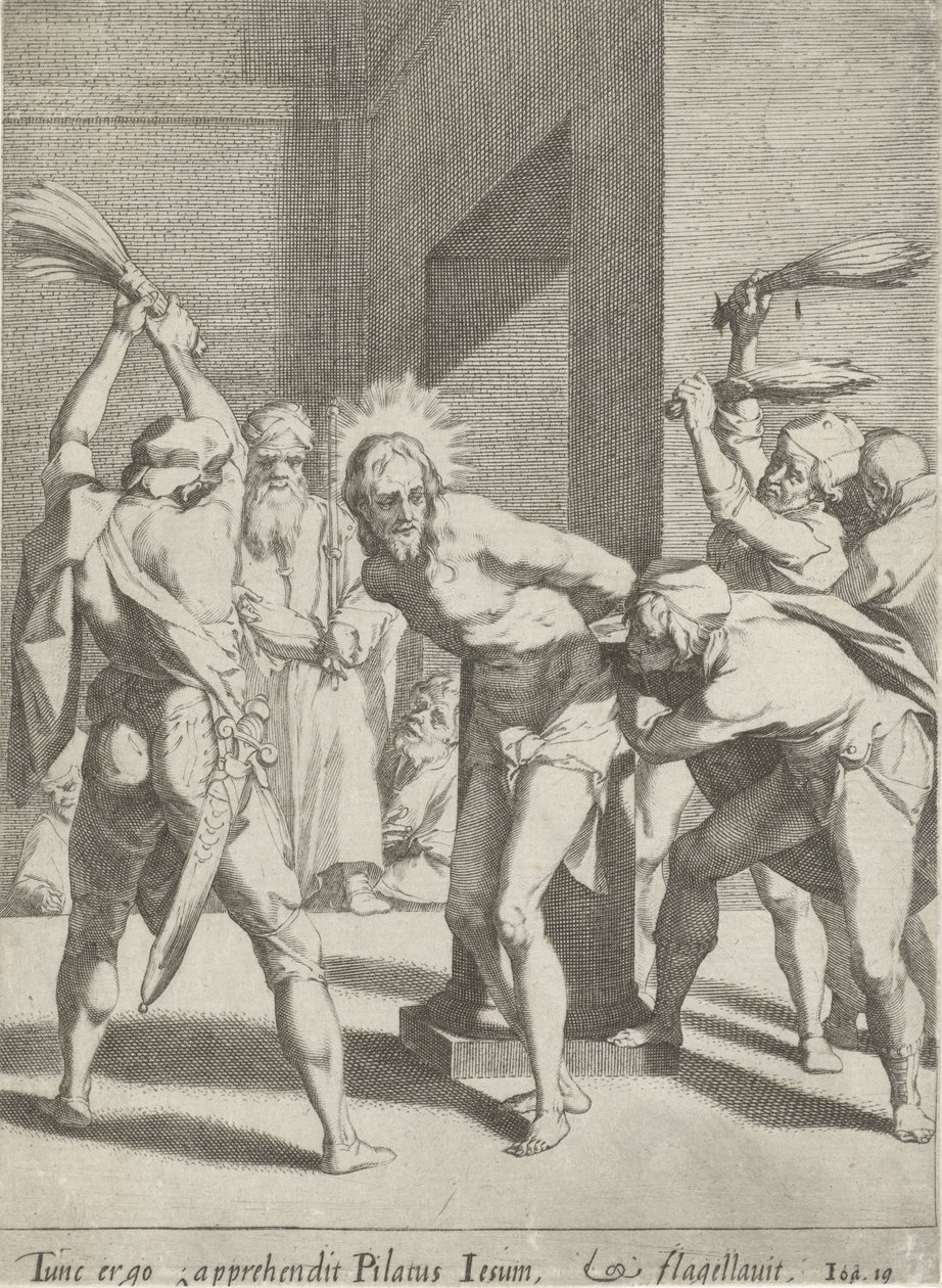 Geseling van Christus Passie van Christus (tytuł serii) Pasja i Zmartwychwstanie (tytuł serii) autorstwa Pieter de Jode (I)