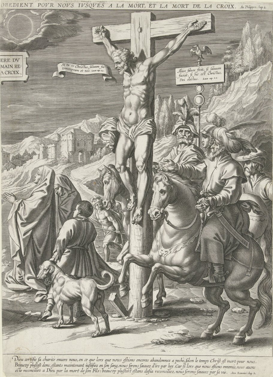 Ukrzyżowanie Chrystusa, część prawa autorstwa Pieter de Jode (I)