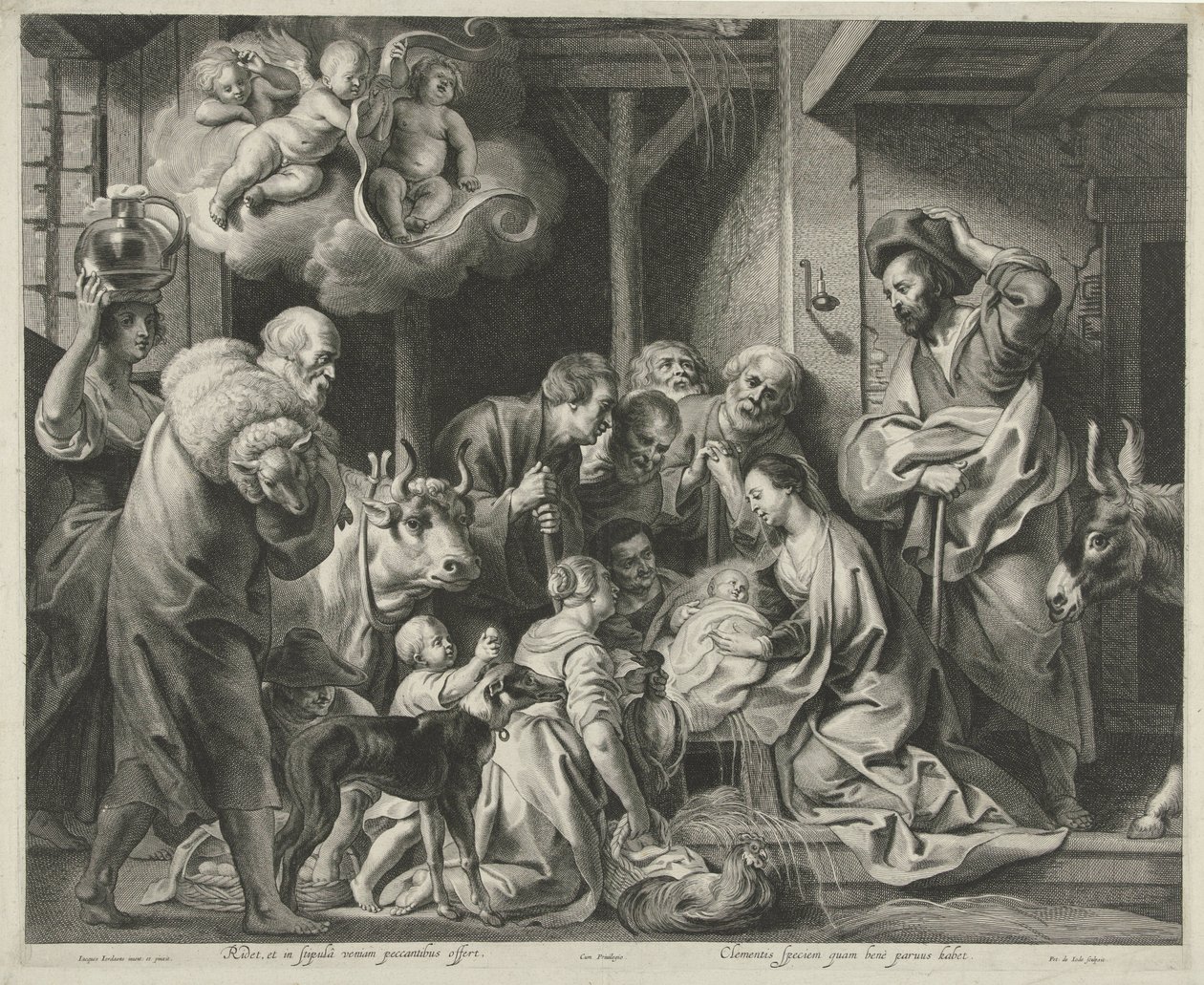 Adoracja pasterzy autorstwa Pieter de Jode (II)