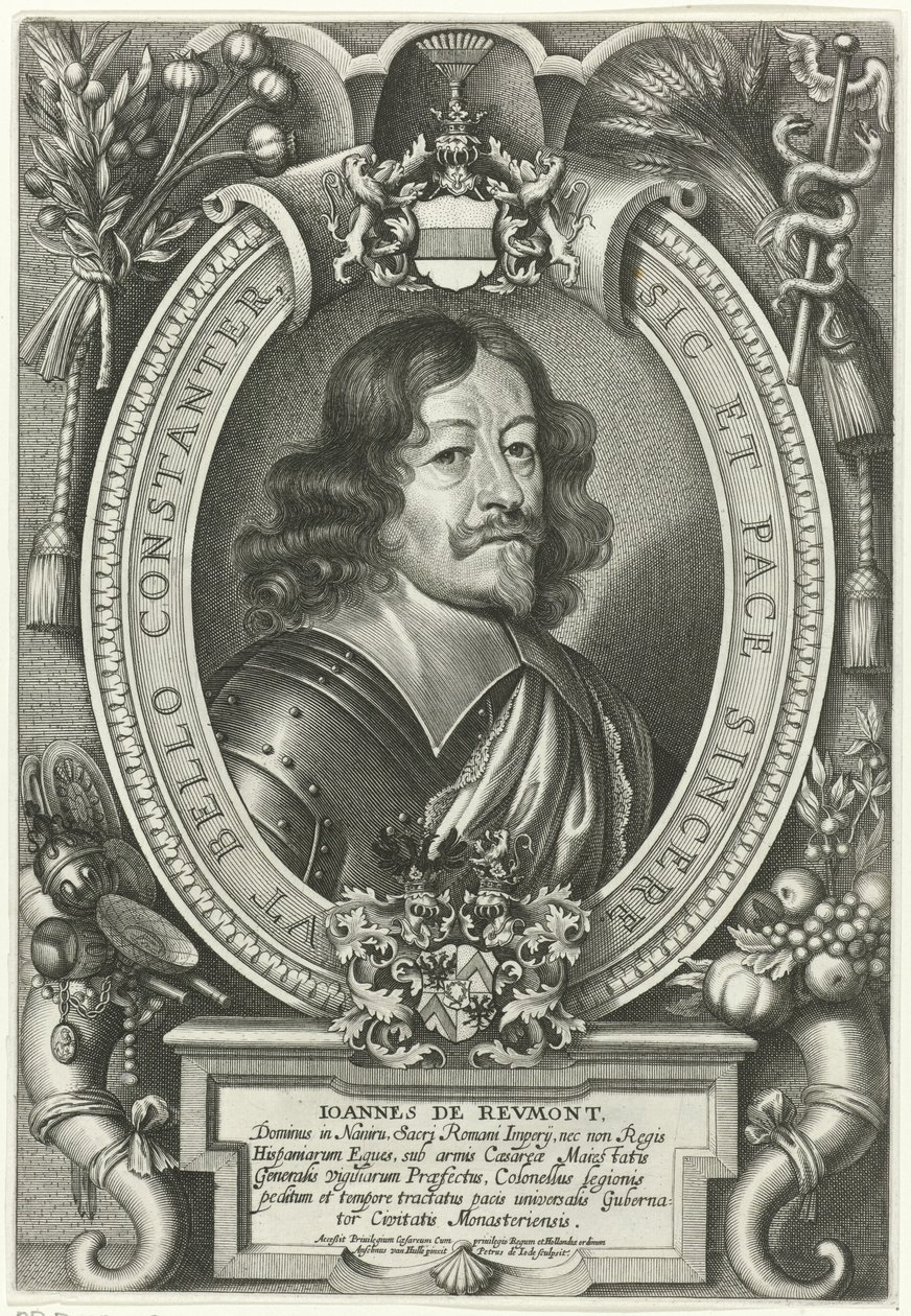 Portret van Johanna von Reumonta Peacemakers chrześcijańskiego świata (tytuł serii) autorstwa Pieter de Jode (II)