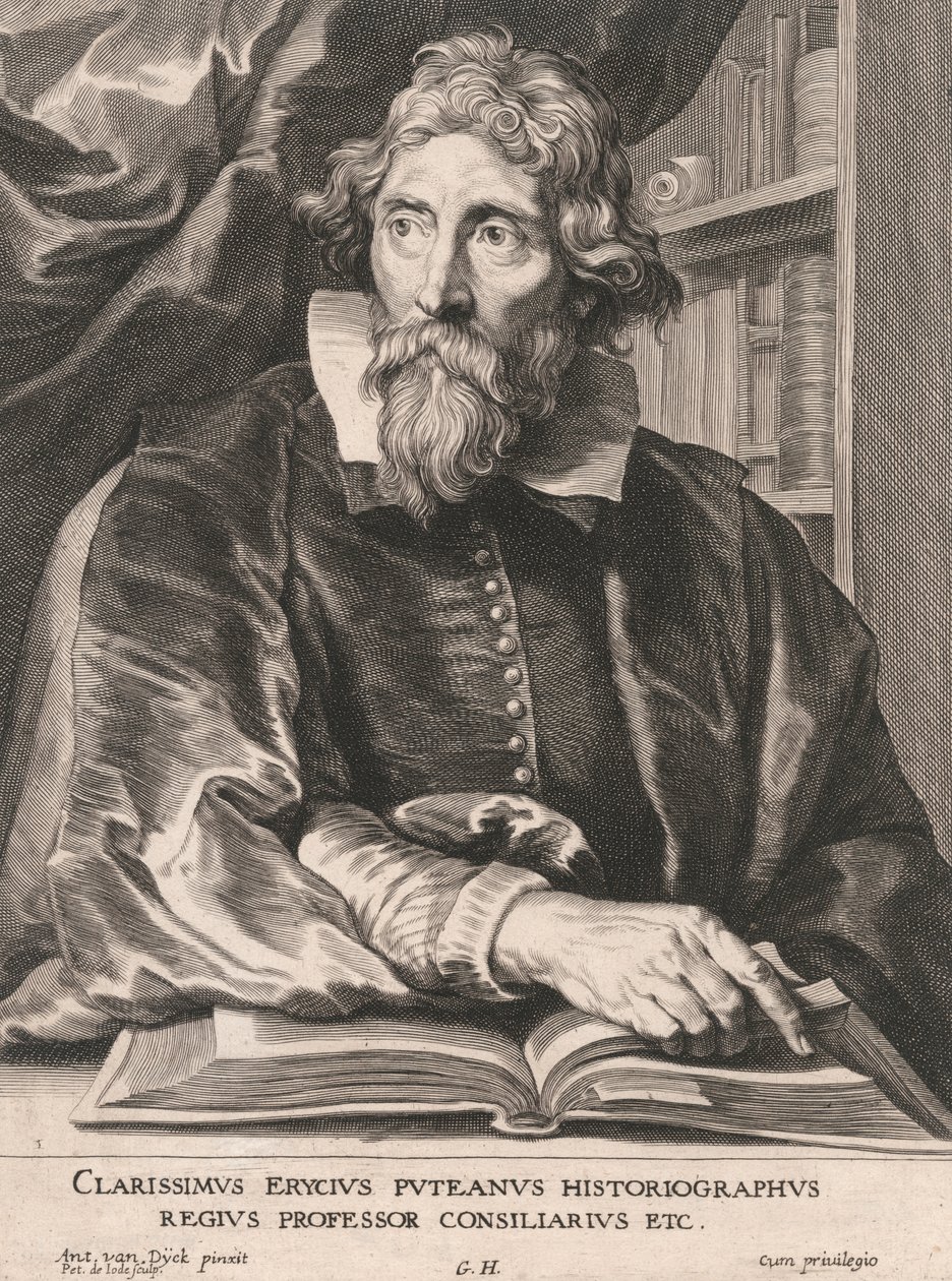 Znakomity Erycius Putean historiograf, królewski profesor radny itp. autorstwa Pieter de Jode