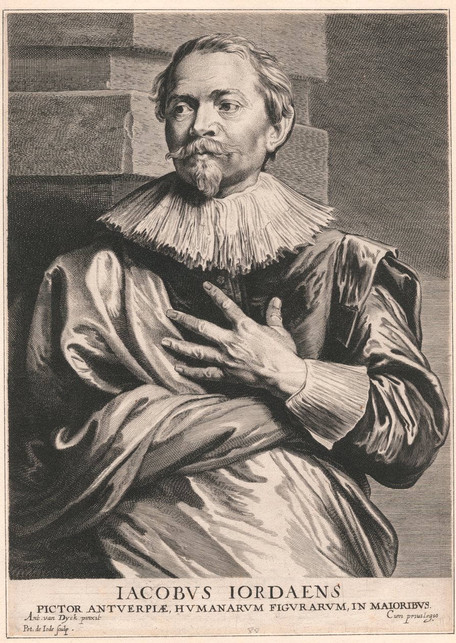 Jacobus Jordaens, malarz z Antwerpii, przedstawiający postacie ludzkie, w specjalizacjach autorstwa Pieter de Jode