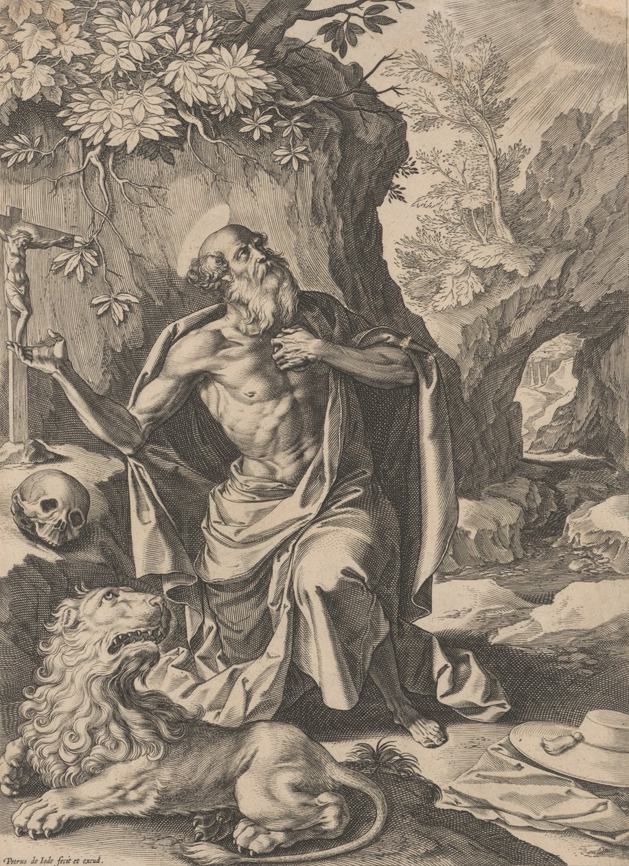 Święty Hieronim, n.d., n.d. autorstwa Pieter de Jode