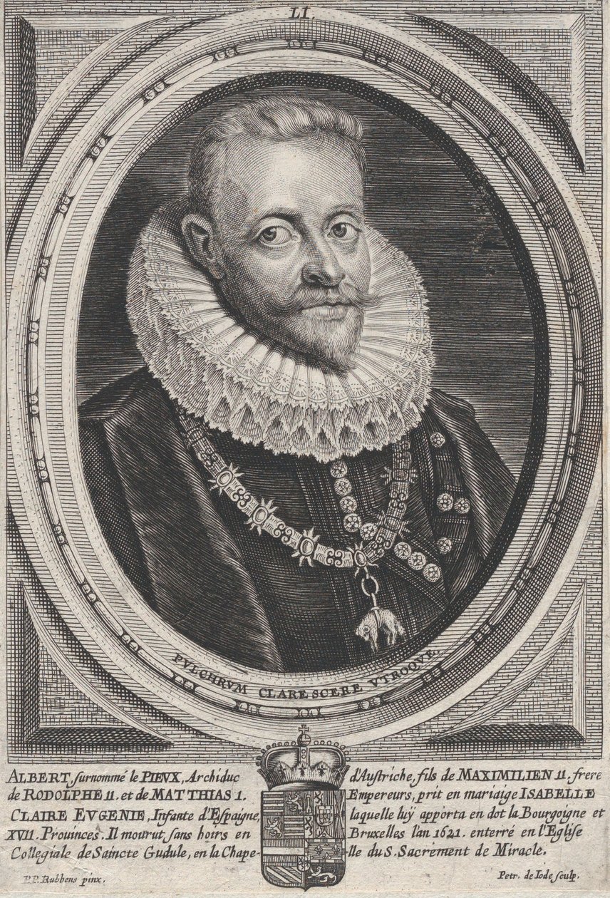 Portret Alberta VII, arcyksięcia Austrii, ca. 1650. autorstwa Pieter de Jode II
