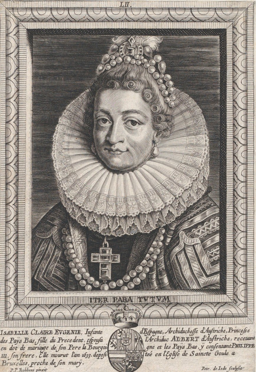 Portret Izabeli Clary Eugenii, infantki Hiszpanii, ok. 1930 r. 1650. autorstwa Pieter de Jode II