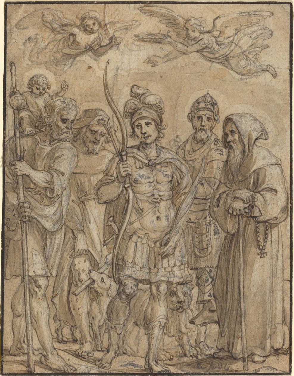 Pięciu Świętych autorstwa Pieter de Jode I