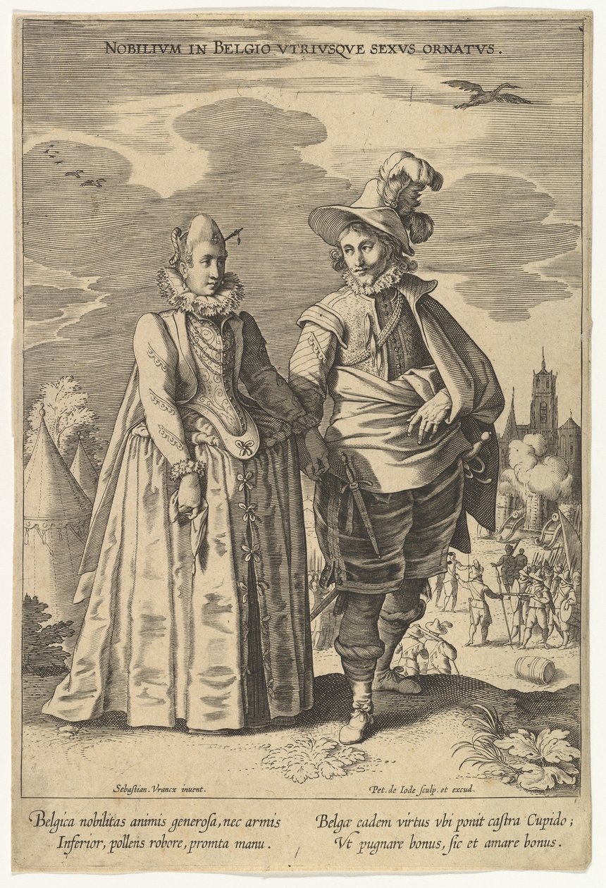 Szlachta w Holandii Both Sex Ornament, z Fashions of Different Nations.n.d. autorstwa Pieter de Jode I