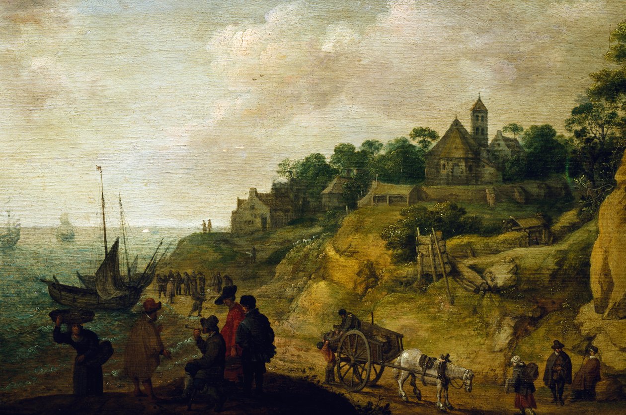 Krajobraz holenderski, przypisywany Pieterowi de Neynowi (1597-1639). autorstwa Pieter de Neyn