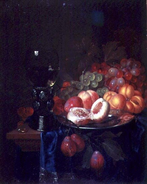 Martwa natura owoców i skorupiaków (olej na płótnie) autorstwa Pieter de Ring